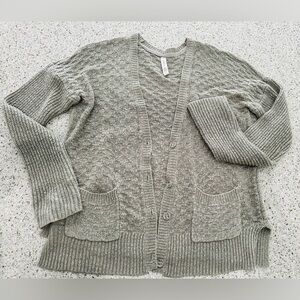 AEROPOSTALE light gray v-neck lightweight cardigan